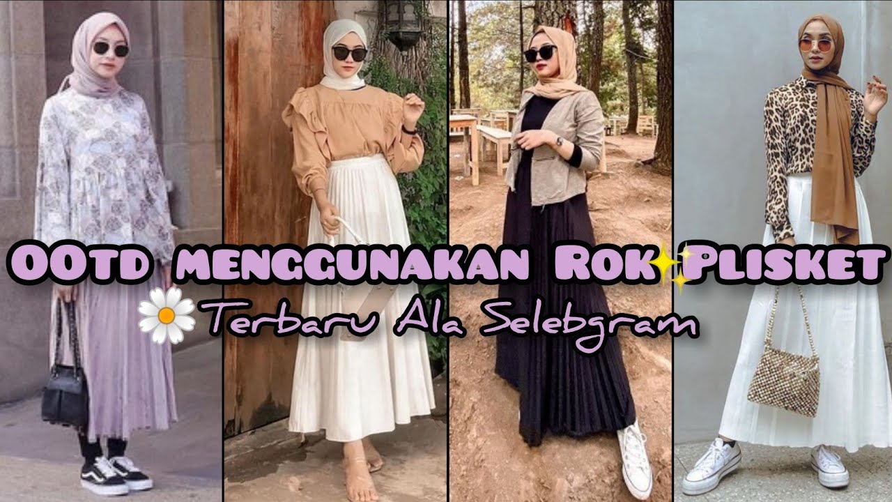 Style OOTD Menggunakan Rok Plisket Kekinian🦋 || Terbaru Ala Selebgram✨