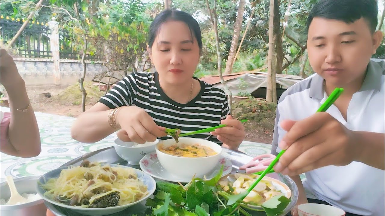 Mắm Chưng Hột Vịt Cơm Trưa Của 3 Mẹ Con Món Ăn Dân Dã Đồng Quê 