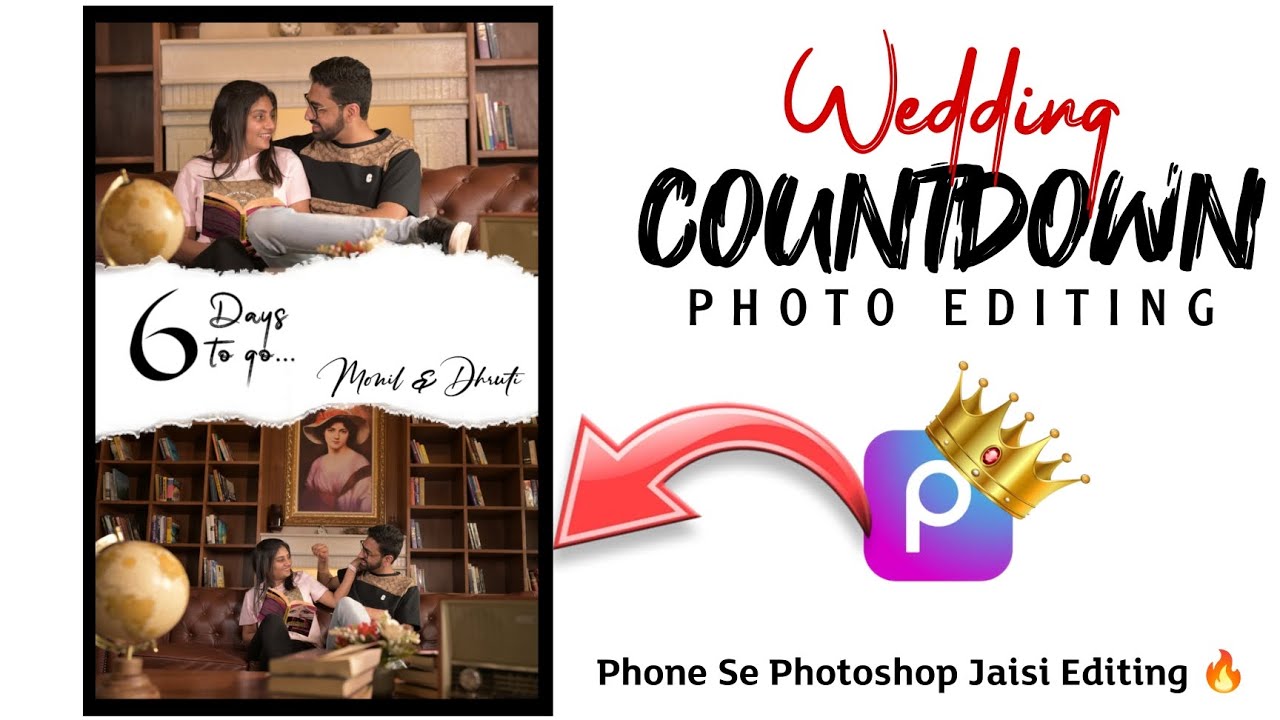 Wedding Countdown Photo Editing In Picsart ||Wedding Save The Date Photo Editing 🔥 - Rc Editing Club
