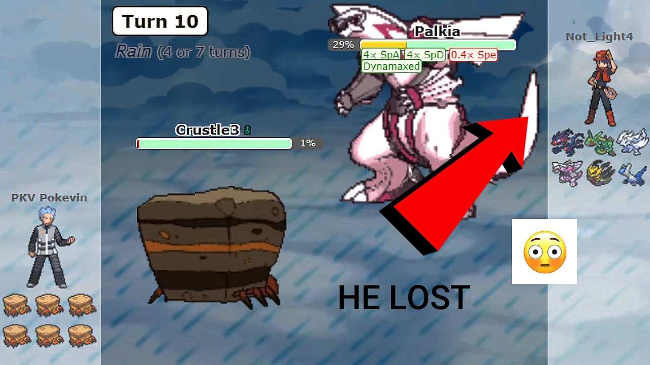 Full Crustle team SWEEPS LEGENDARY SPAMMER on ANYTHING GOES (Pokemon Showdown)