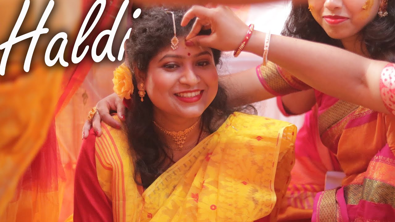 Rituparna's COLORFUL HALDI CEREMONY | Bengali Wedding Kolkata