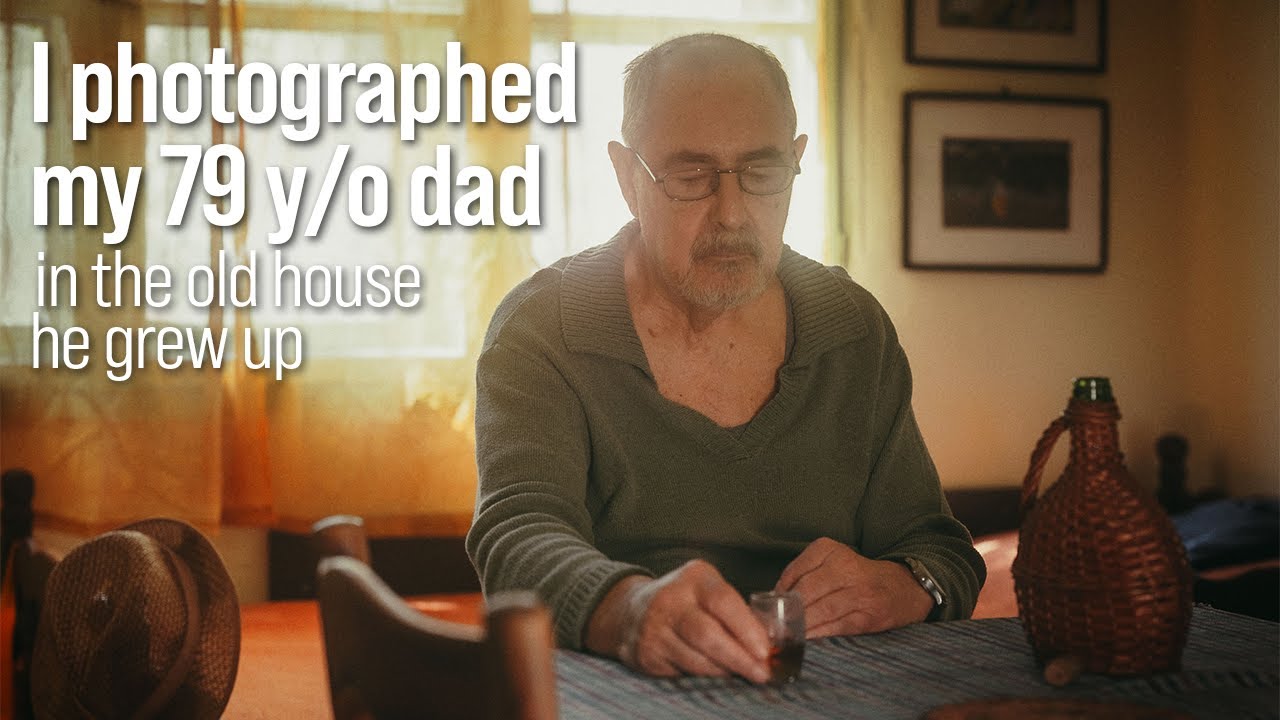 I photographed my 79 years old dad in the house he grew up