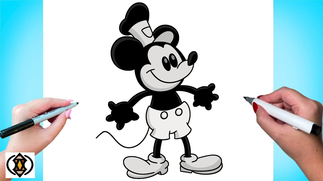 How To Draw Steamboat Willie | Disney Drawing Tutorial
