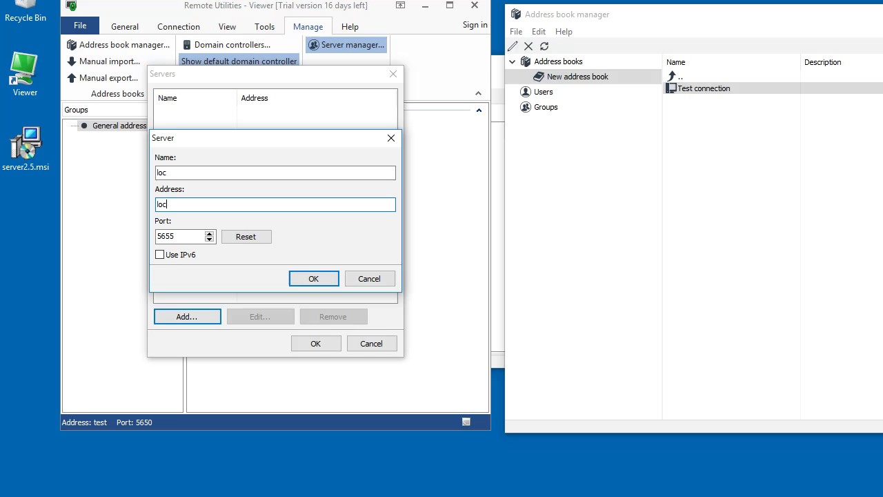 Remote Utilities 6.5 - Address Book Sync Setup