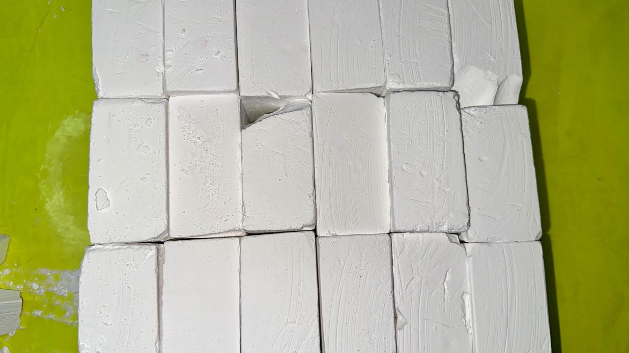 18 Fresh Cloud Soft Blocks ☁️⬜️☁️  •ASMR• •GYMCHALK CRUSHING• •SLEEP AID•