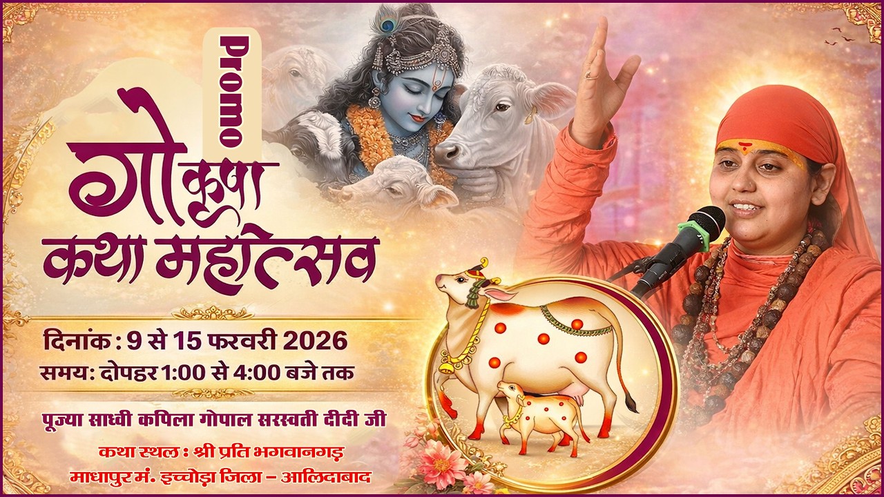 इच्चोड़ा ( आदिलाबाद ) तेलंगाना में श्री गौ कृपा कथा का दिव्य आयोजन