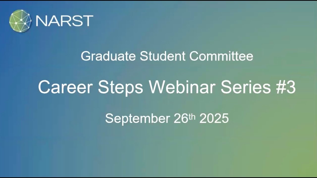 Graduate Student Committee   Career Steps Webinar Series #3, September 2025