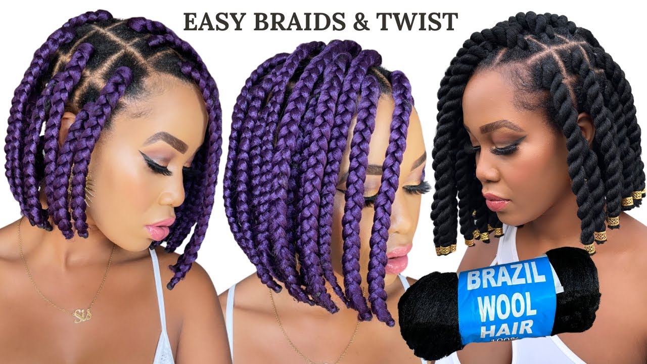 🔥CAN’T GRIP BOX BRAIDS & WOOL TWIST/ Try this  Step By Step /101 /Protective Style Tupo1