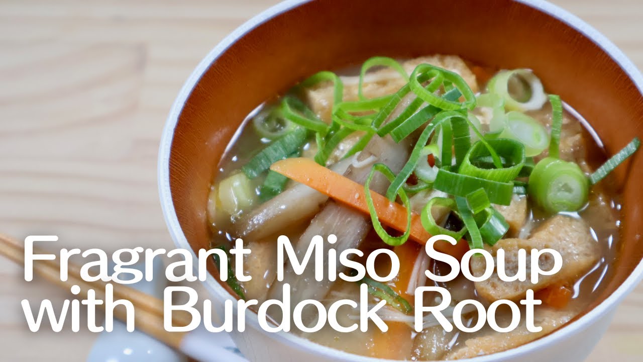 Fragrant Miso Soup with Burdock Root