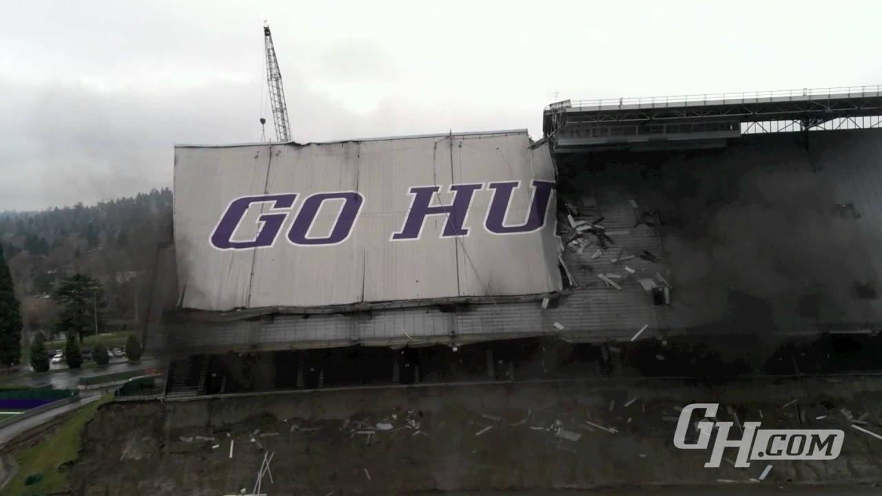 Husky Stadium Roof Demolition