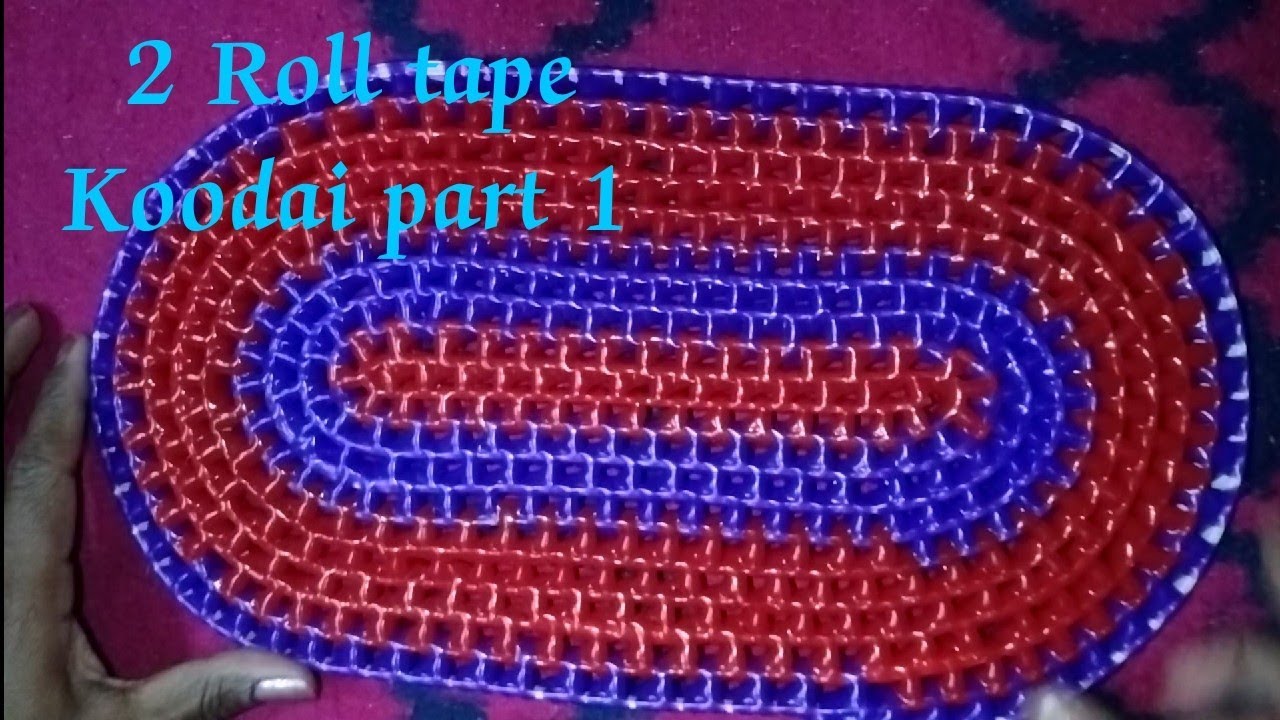Tape Koodai for beginners part 1 டேப்கூடை🛍️பின்னுவதுஎப்படி