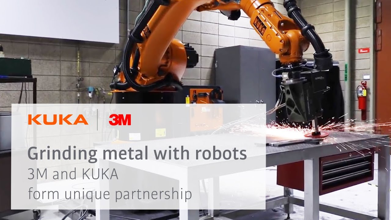 Шлифовка металла с помощью роботов - 3M и KUKA создают уникальное партнерство