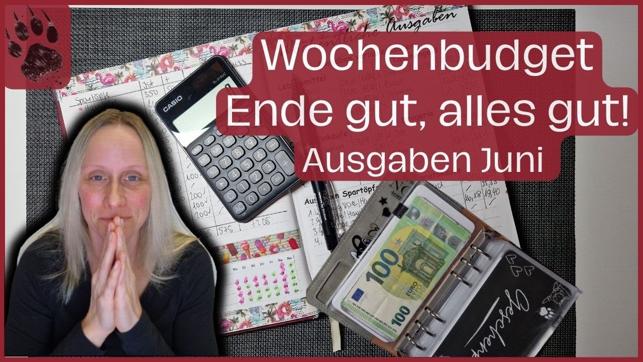 SPAREN Wochenabschluss 4 Junibudget 🤩 Extrem gut! TOP! #umschlagmethode #budgetplanung #vlog
