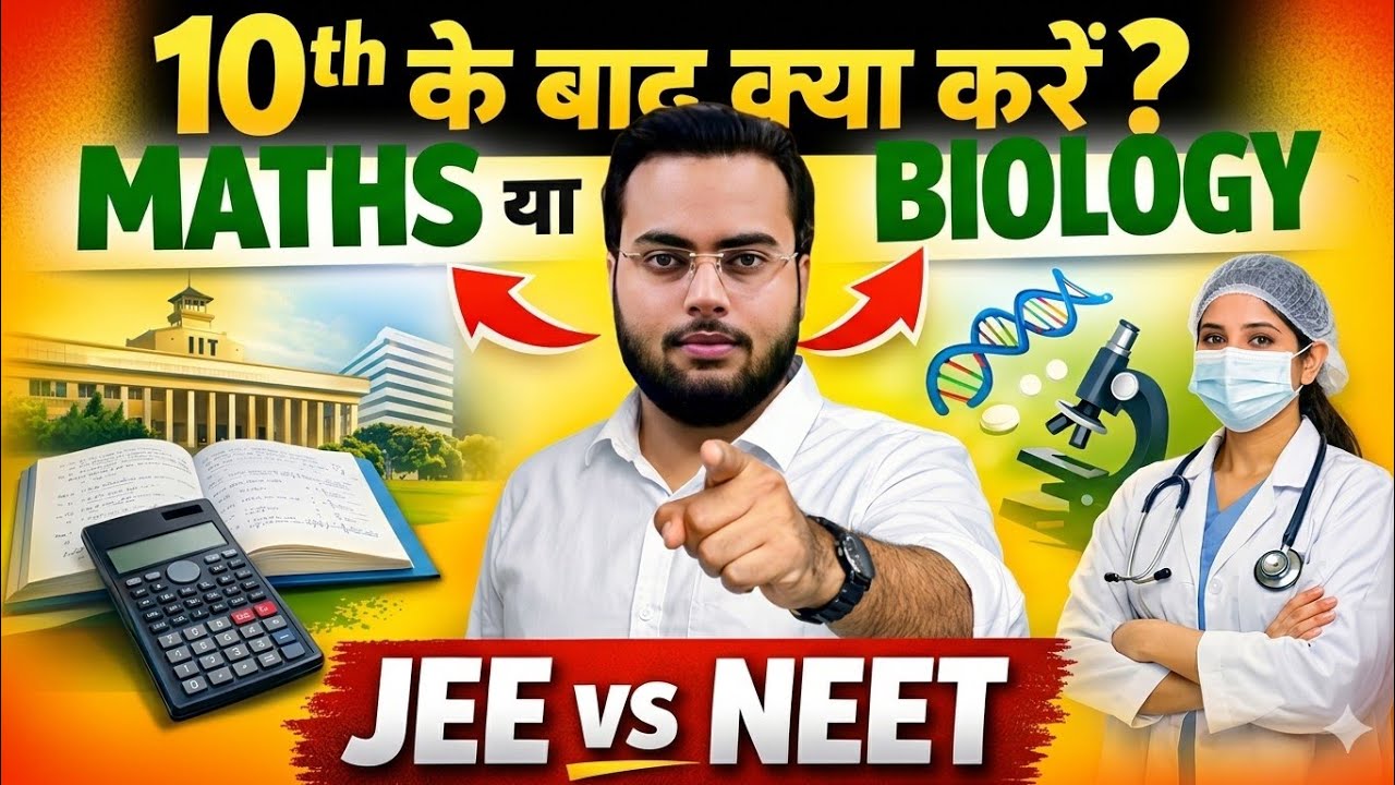 10th के बाद Maths या Biology? | JEE या NEET की तैयारी कैसे करें | Complete Career Guidance