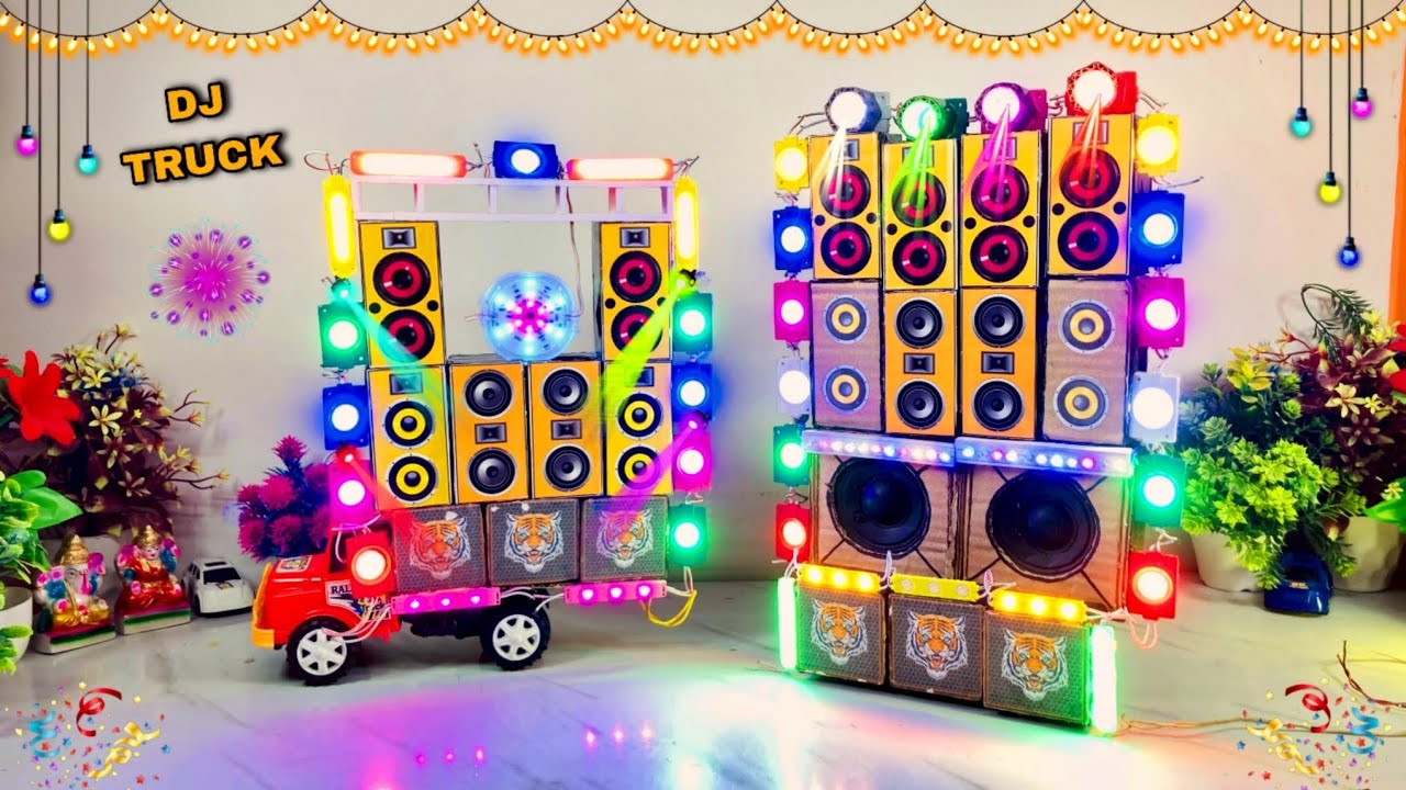How to Make a DIY Mini DJ Truck at Home | Cardboard DJ Setup with Sharpy Lights | Step-by-Step Guide