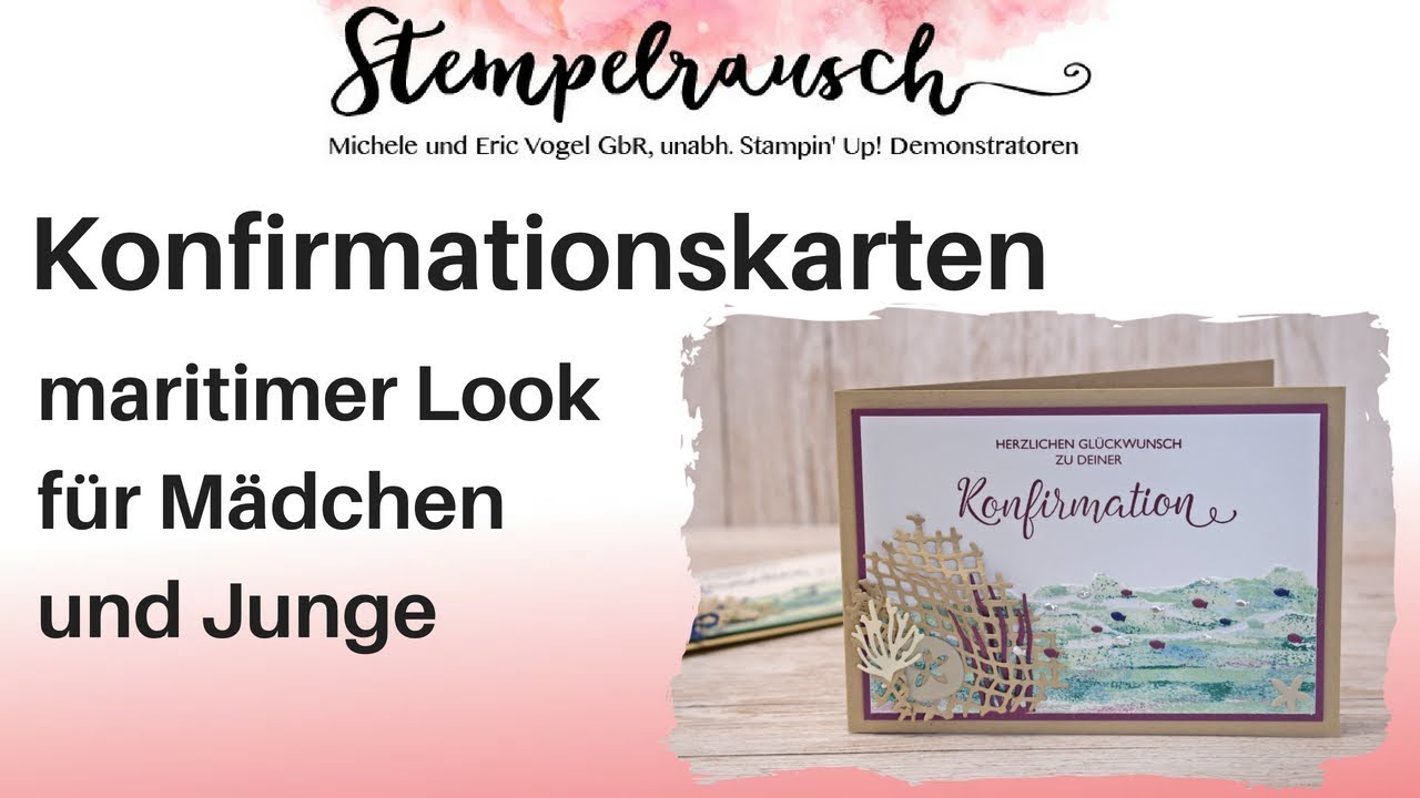 🐟 Konfirmationskarten maritimer Look für Mädchen und Jungs