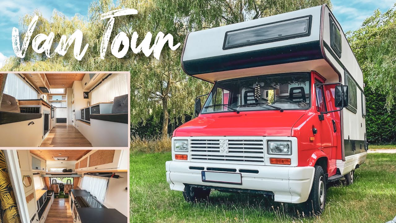 VAN TOUR met hond ⎸ Gerenoveerde Peugeot J5 Retro camper rondleiding ⎸ Thomas & Amber VAN LIFE vlog