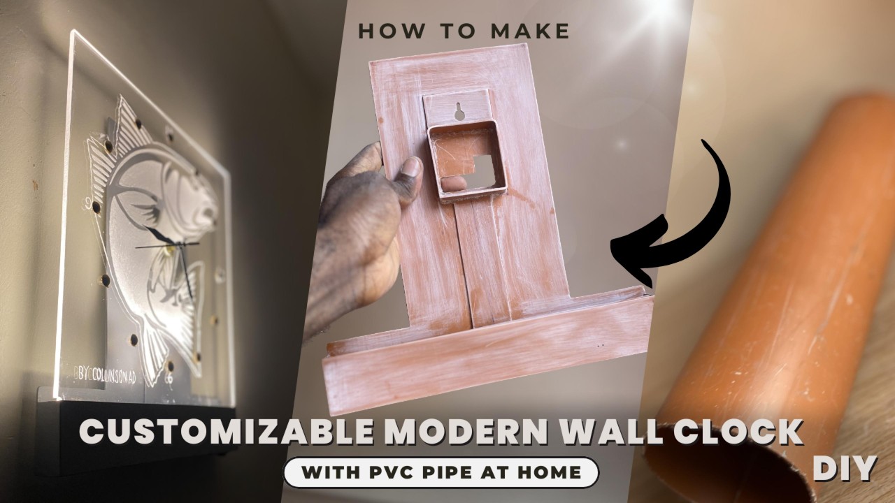 How to Make a Modern LED Wall Clock from PVC Pipe and Acrylic Glass | DIY LED Wall Clock