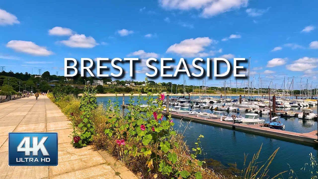 [4K]🛥️Seaside Walking Tour Brest (Summer 2023) | HDR 60fps