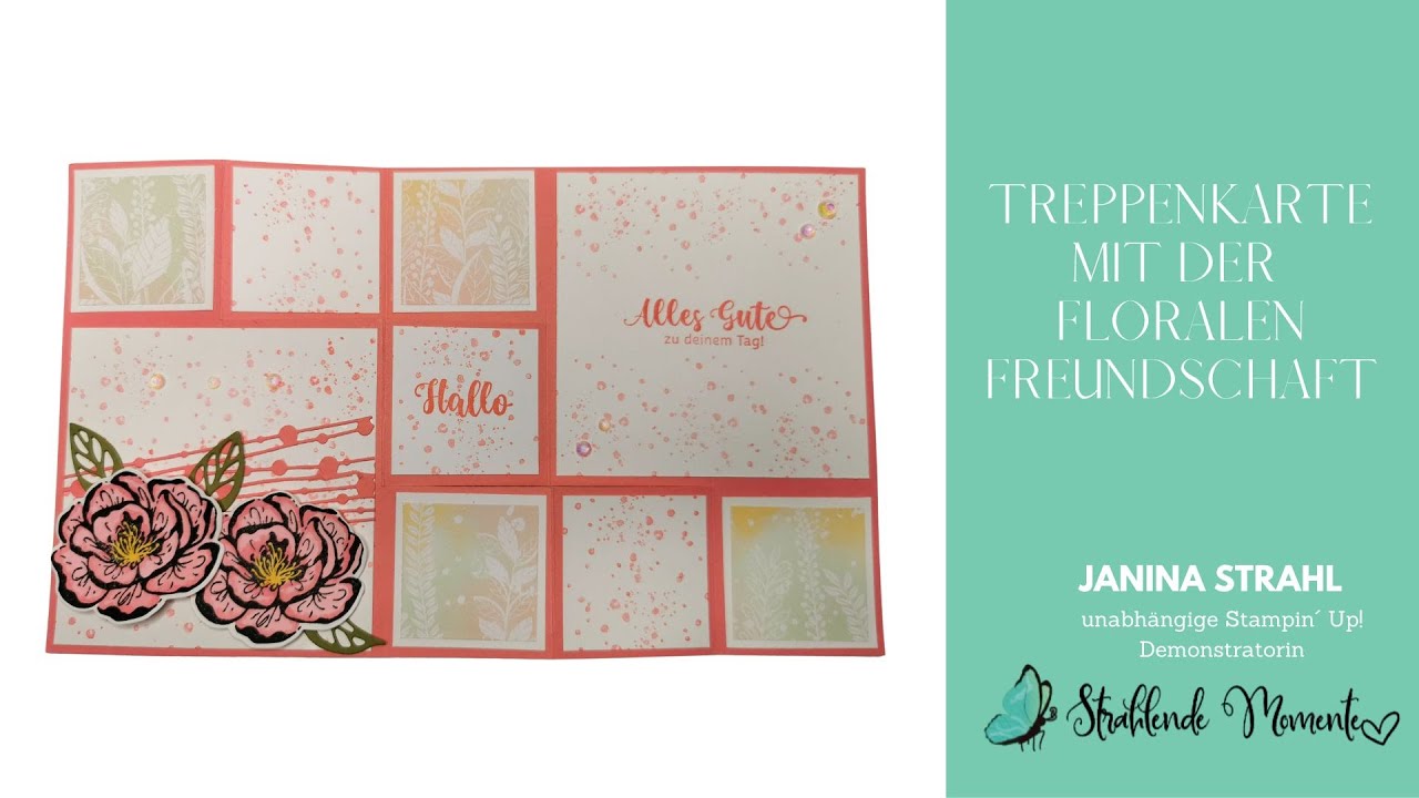 Treppenkarte mit dem Produktpaket Florale Freundschaft