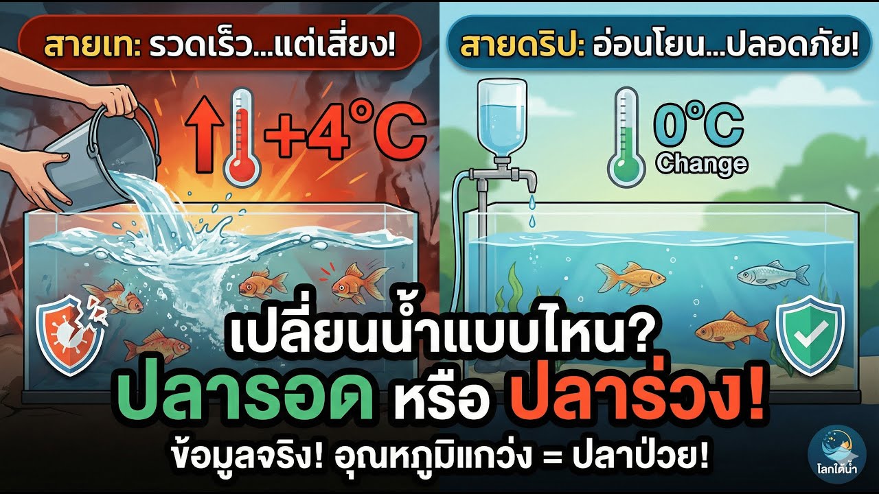 เปลี่ยนน้ำปลาแบบ 