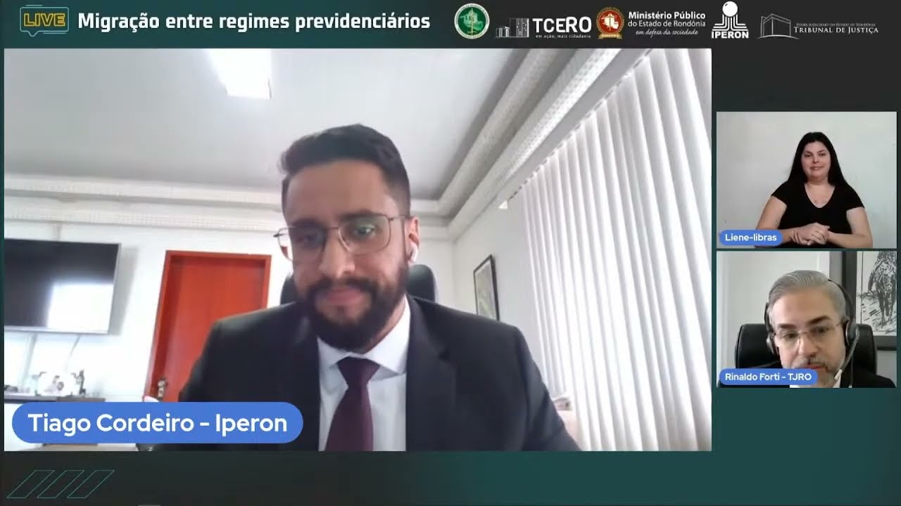 Espelhamento Live TJRO - Migra&ccedil;&atilde;o entre regimes previdenci&aacute;rios.