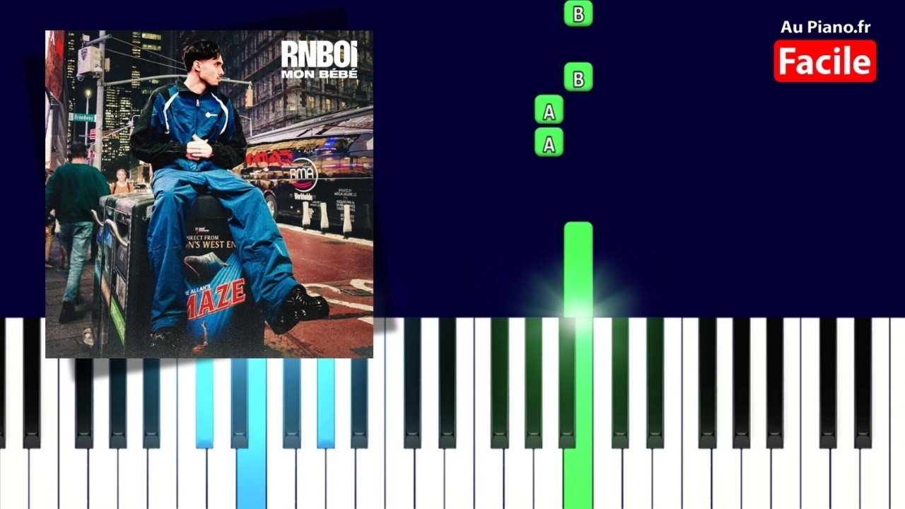 RnBoi - MON BÉBÉ Piano Tutorial