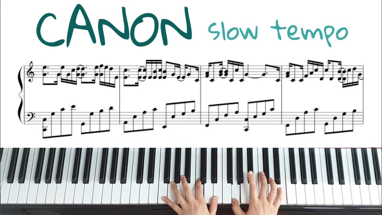 George Winston  'Canon variations' in slow tempo tutorial