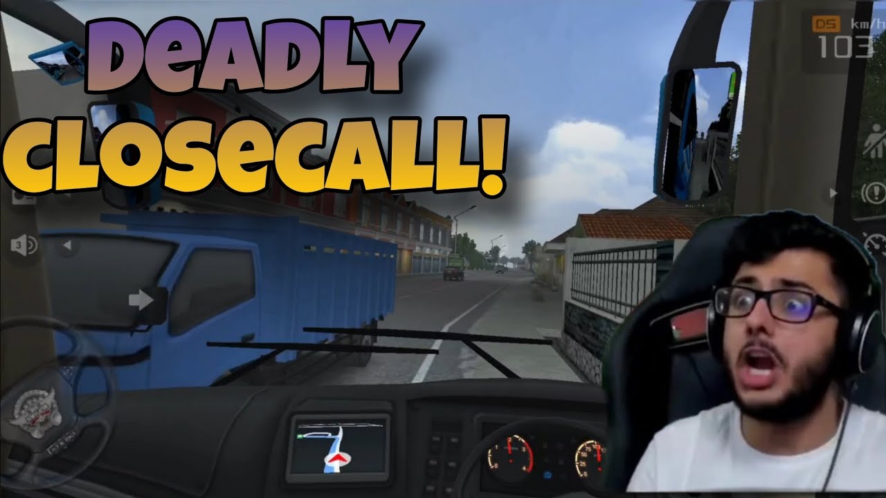 Deadly Close calls ! | Indonesia Bus Simulator | Mobile Game 🎮📞🤙🚐🚌📱📲🎯