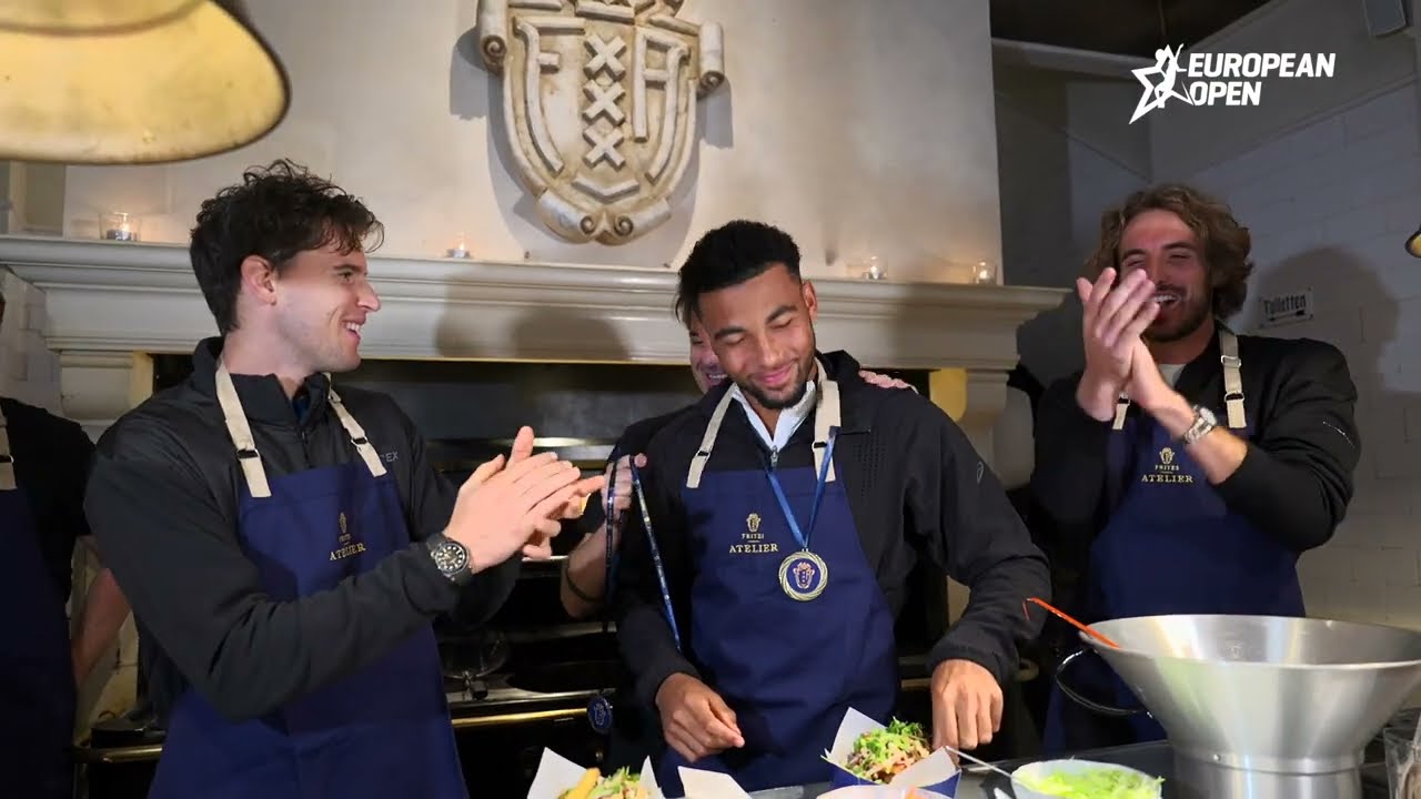 Fries masters in the making 🎾🍟 Stefanos Tsitsipas - Dominic Thiem - Arthur Fils | European Open