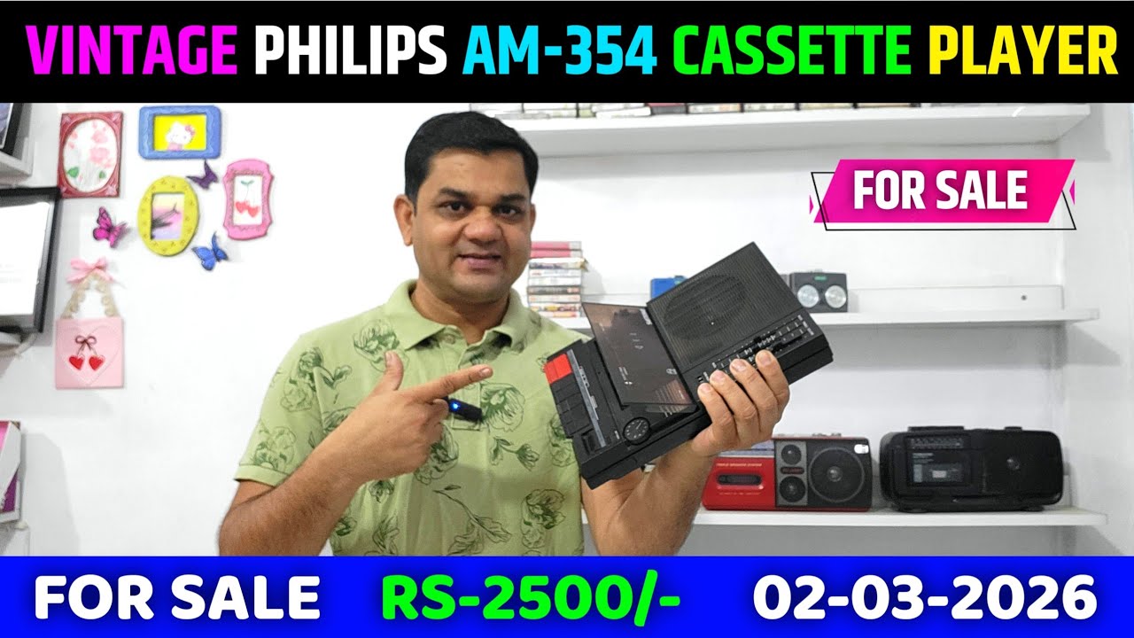 VINTAGE PHILIPS AM 354 CASSETTE PLAYER TAPE For Sale || Contect 9425634777 | Vintage Cassette Player