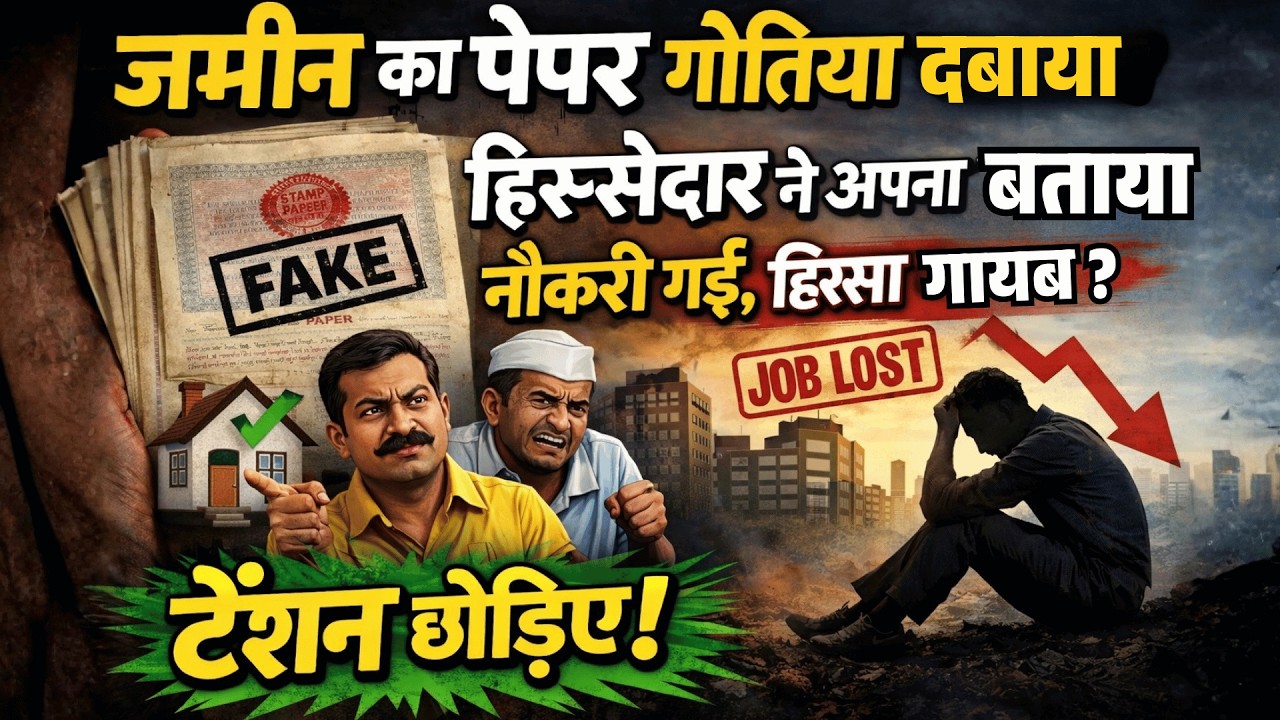 जमीन का पेपर गोतिया दबाया, हिस्सेदार ने अपना बताया, नौकरी गए हिस्सा गायब? टेंशन छोड़िए!