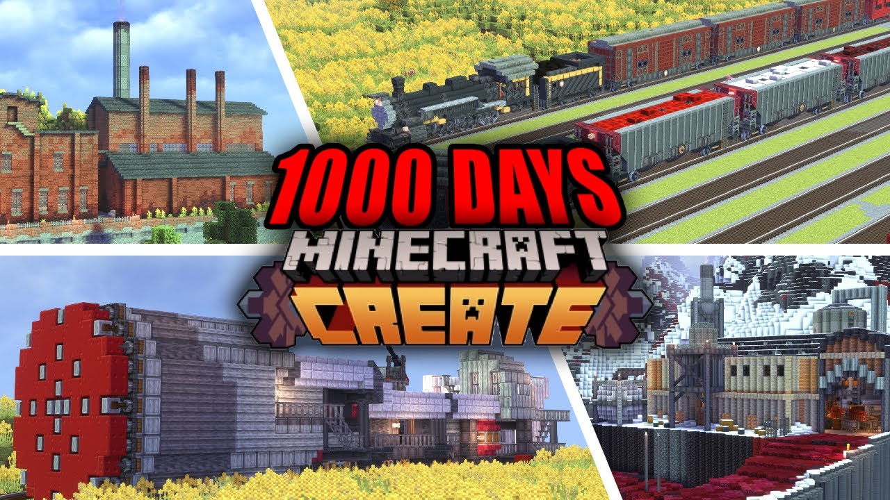 1000 days FULL MOVIE | Minecraft Create Mod | EP: 1-15