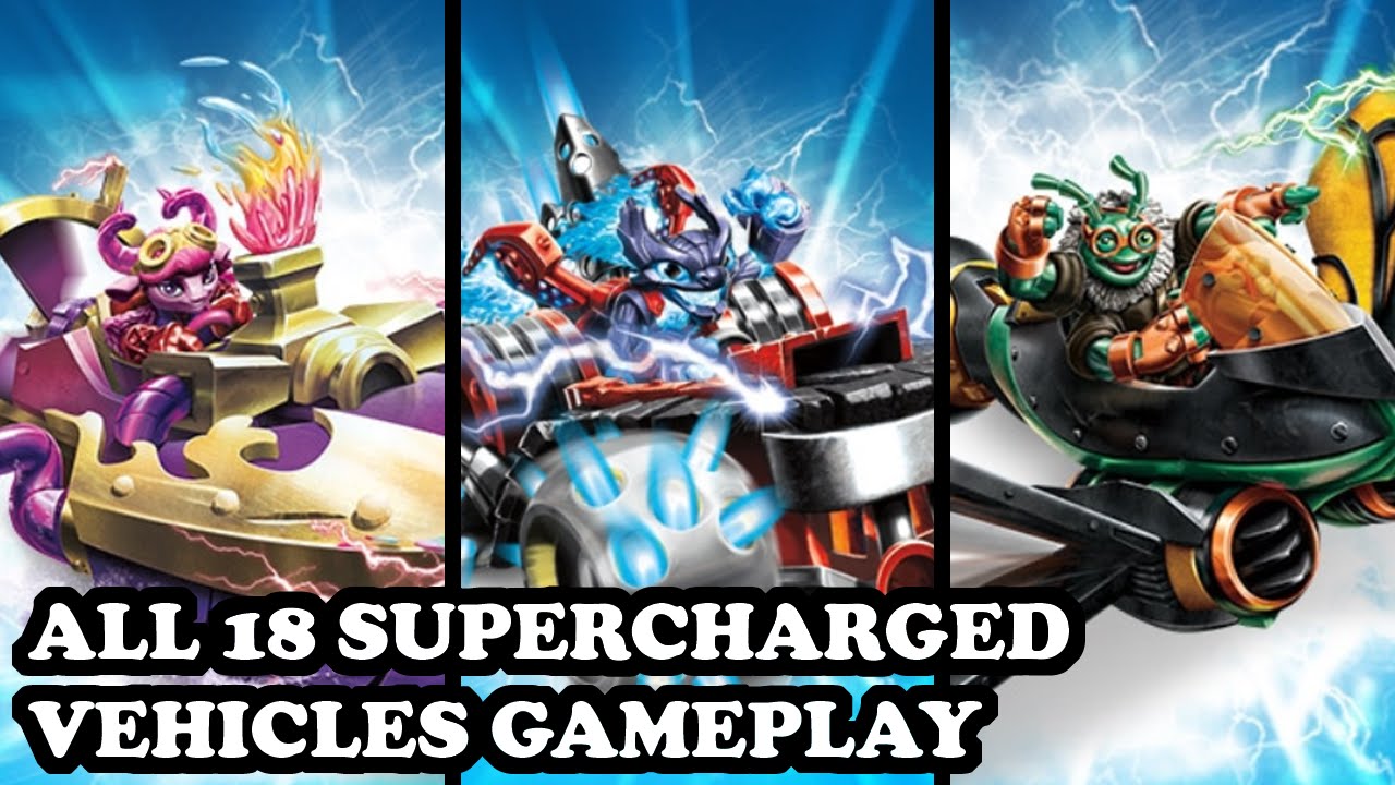 Skylanders Superchargers - All 18 Supercharged Vehicles GAMEPLAY & MOVESET