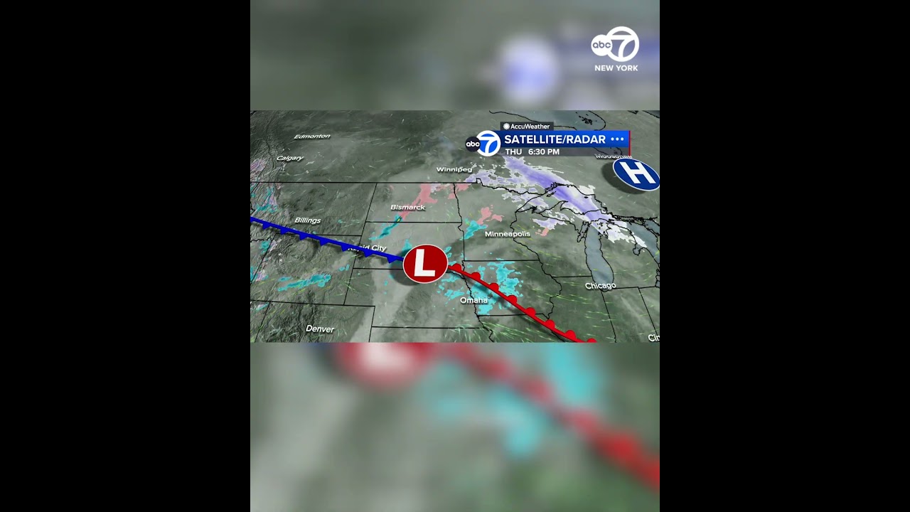 AccuWeather Alert: Tracking powerful winter snow storm #shorts #nyc #weather #snow #snowstorm