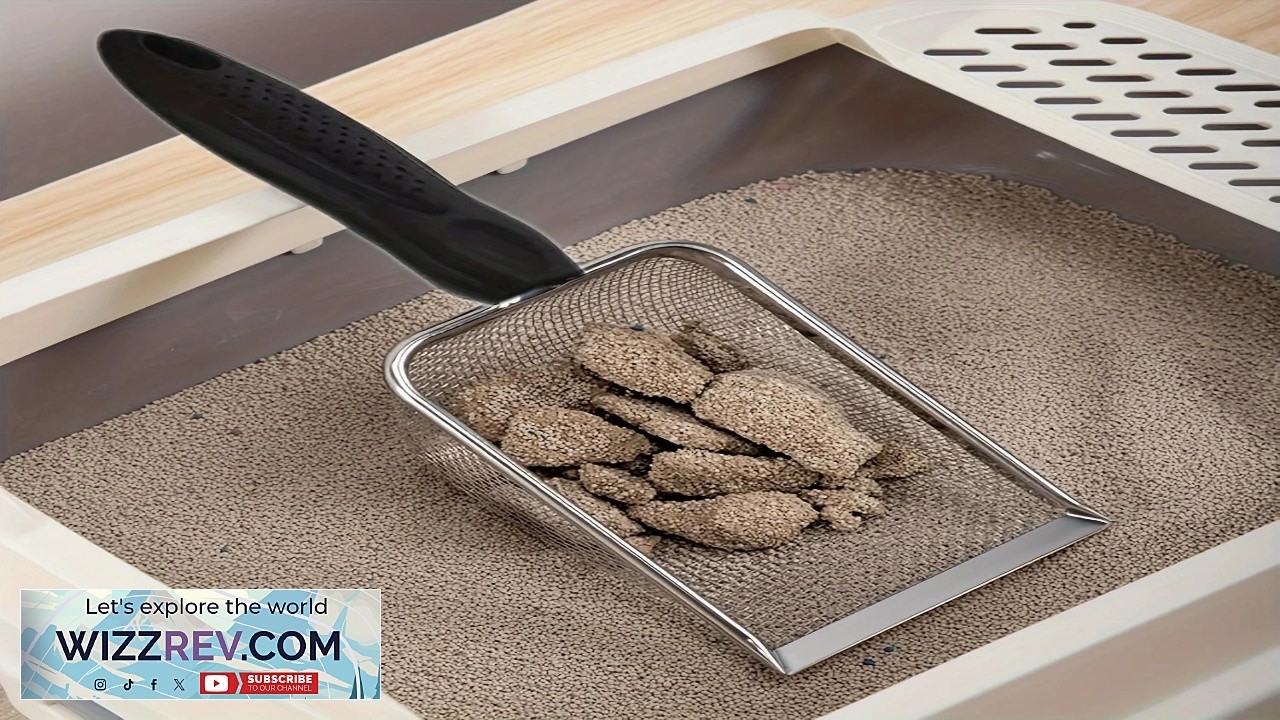 Durable Stainless Steel Cat Litter Scoop with Ergonomic Handle Easy Clean