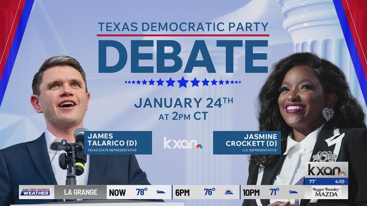 US Senate candidates Jasmine Crockett and James Talarico to debate later in January