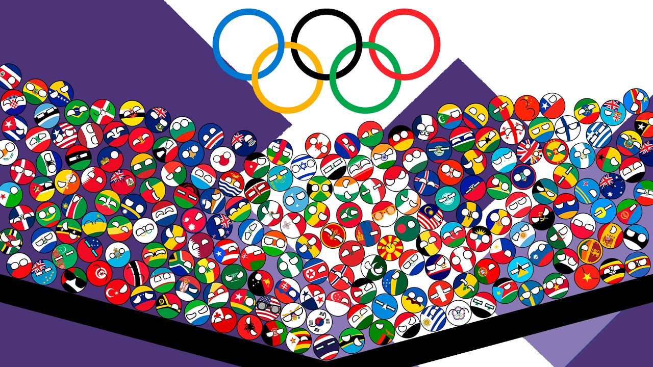 Marble Race Olympics 2024 Countryballs | Olympic Games Paris 2024