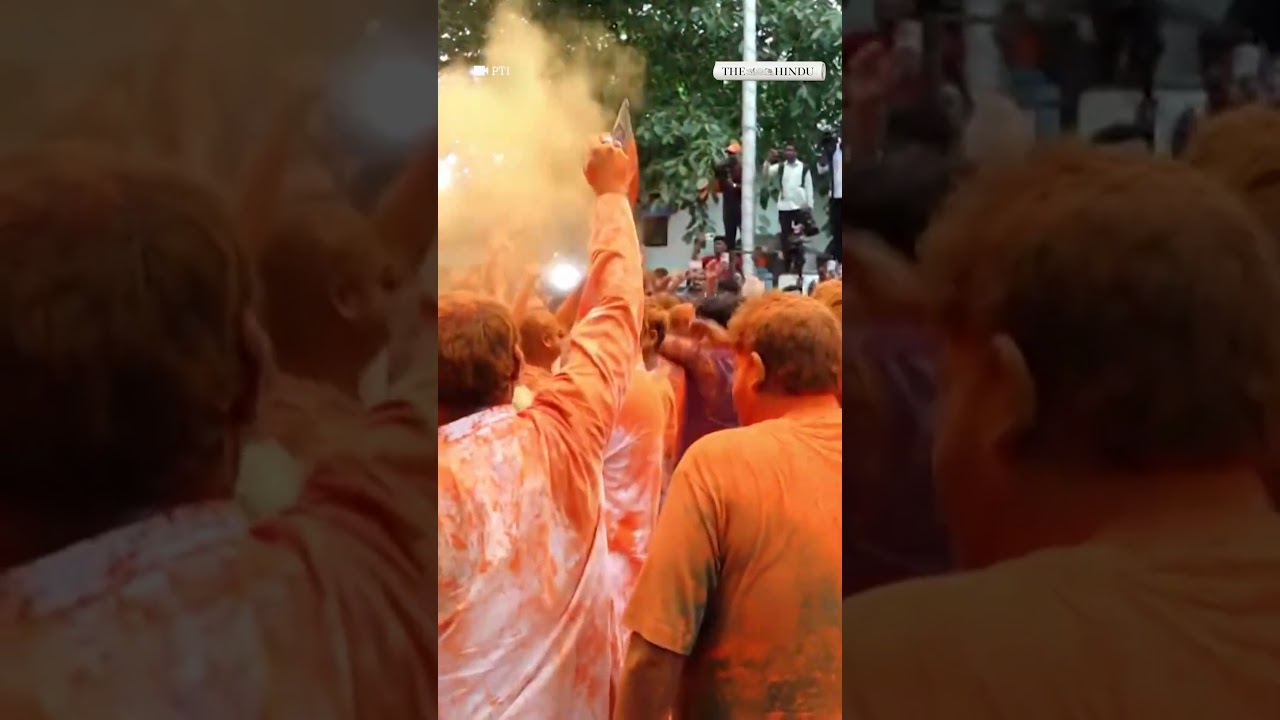 Saffron wave: BJP supporters celebrate at party office in Kolkata | West Bengal results