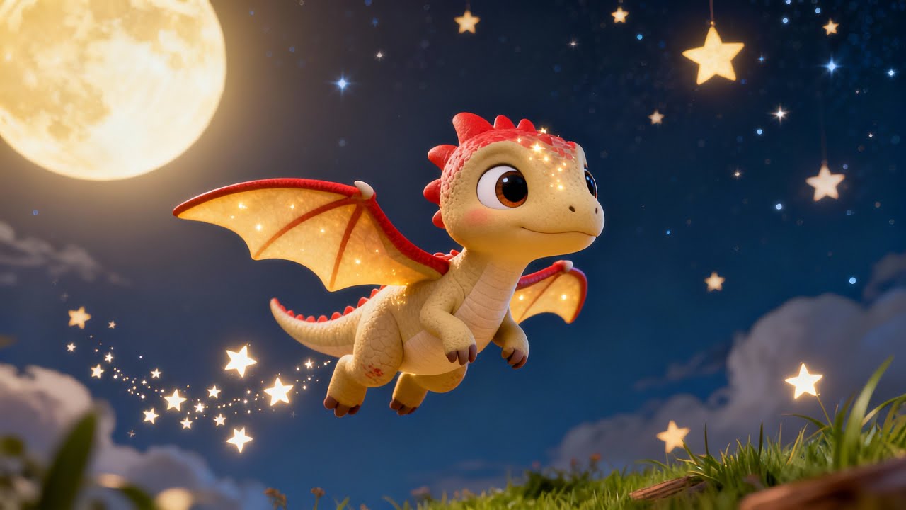 Dino Dream Lullaby 🦕 | Gentle Sleep Song for Kids | Cute Dinosaur Music