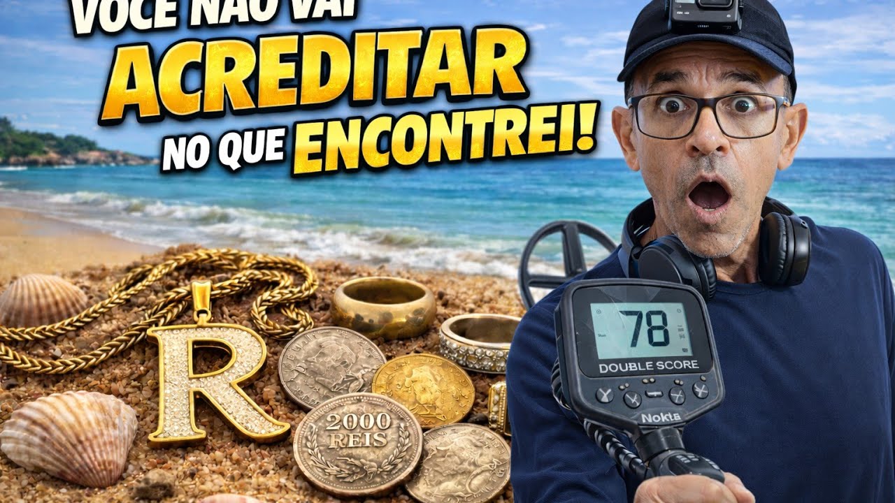 Deu um sinal baixo e fico PRAIA… OLHA o que SAIU! #metaldetecting 