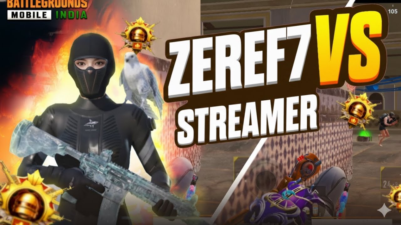 ZEREF7 VS BGMI STREAMER🔥 CLUTCHES & GAMEPLAY | IPHONE 12 