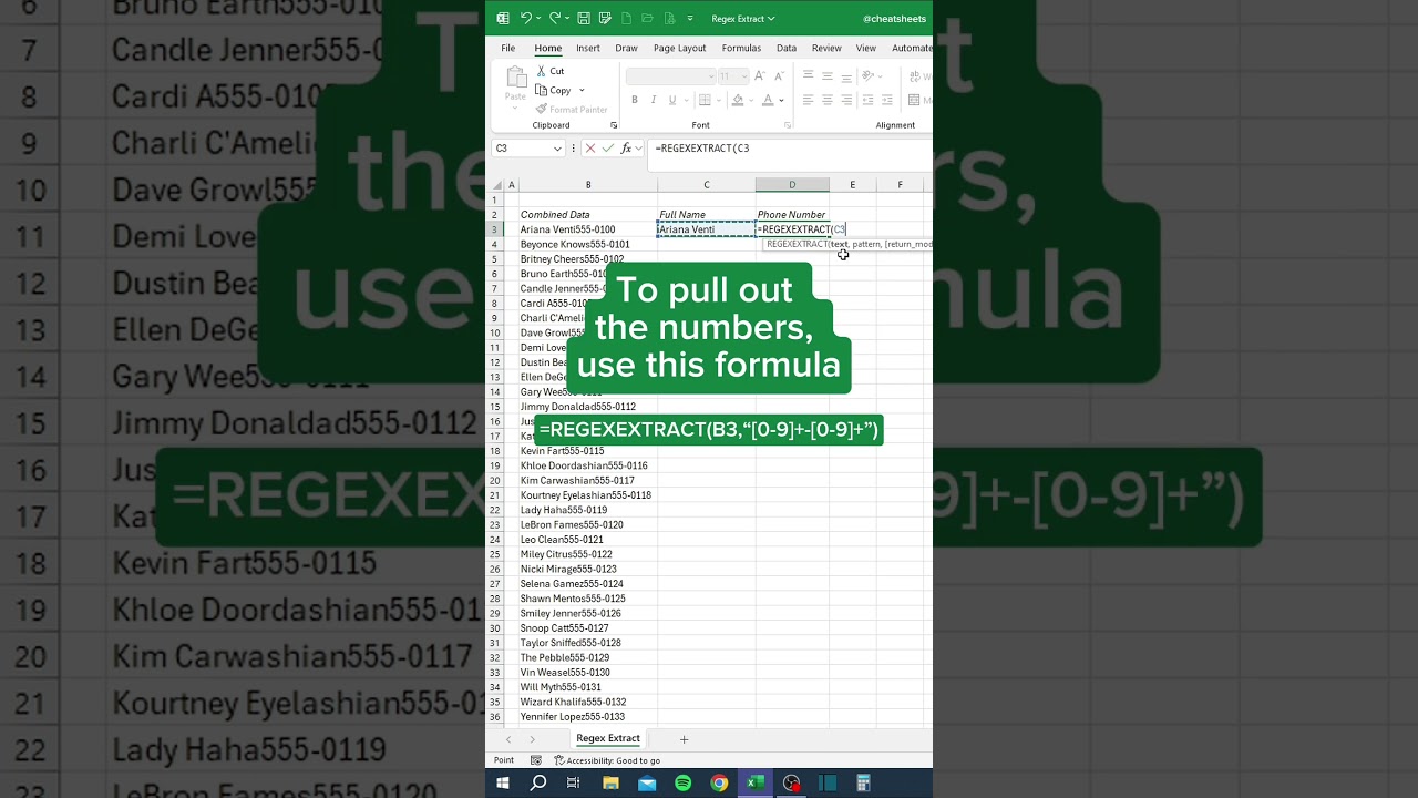 *NOWOŚĆ* Funkcja wyodrębniania wyrażeń regularnych w programie Excel 🎉 #excel #porady_excel #firma #rachunkowość #finanse