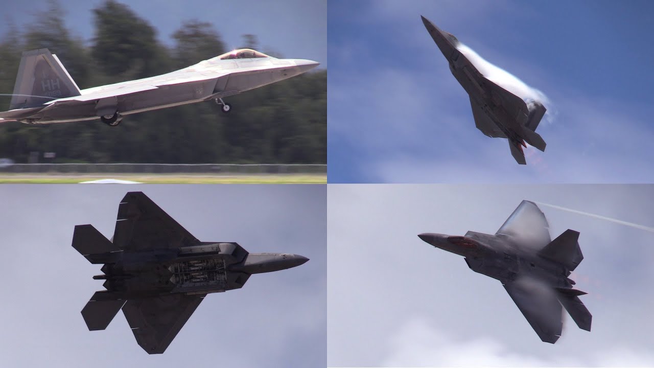22/08/13 Kaneohe Bay Air Show 2022 | USAF F-22 Raptor Demo Team Flying Display at Day 1