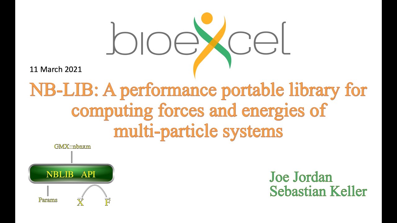 BioExcel Webinar #53: NB-LIB: A performance portable library for computing forces and energies