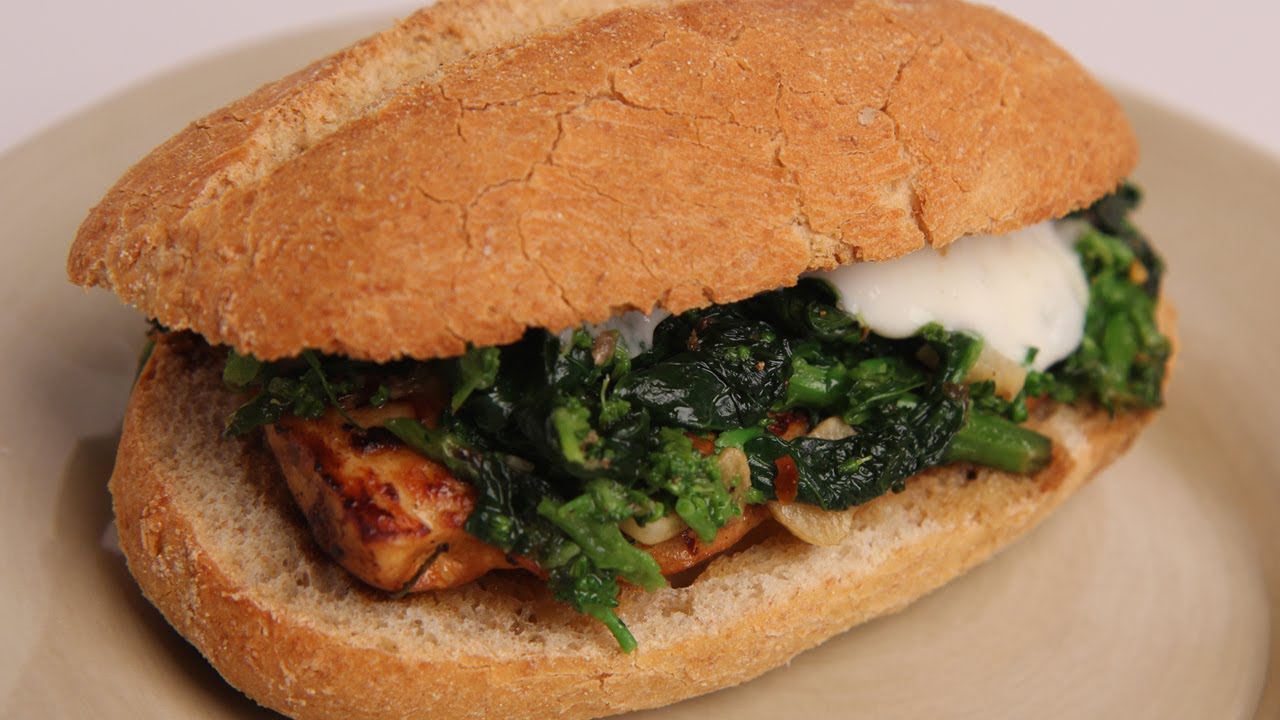 Broccoli Rabe and Chicken Sandwich - Laura Vitale - Laura in the Kitchen Episode 327
