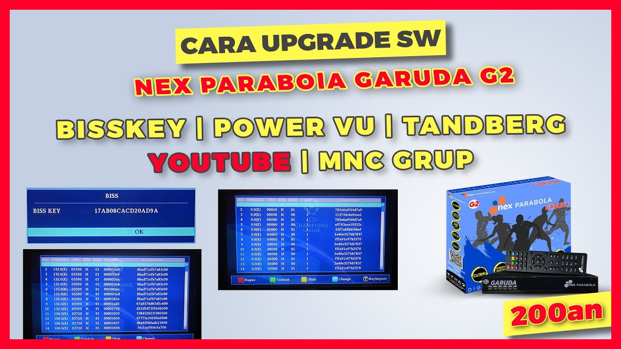 Cara Buka Bisskey, Powervu, Tandberg di Mola NEX Parabola Garuda G2 Biru Receiver Terlengkap 2021