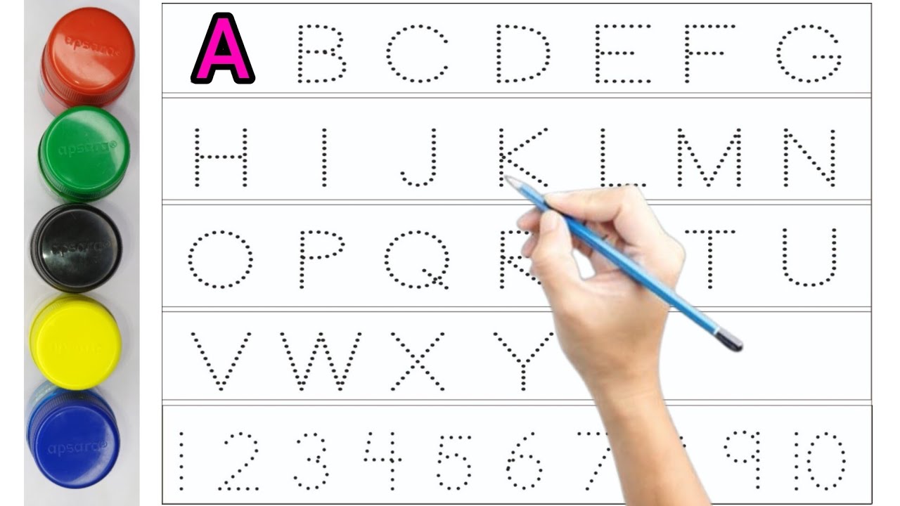 1 to 10 counting ll Alphabet, ABC song,1 2 3 Number ll One Two Three ll Kids rhymes, Dotted lines ll