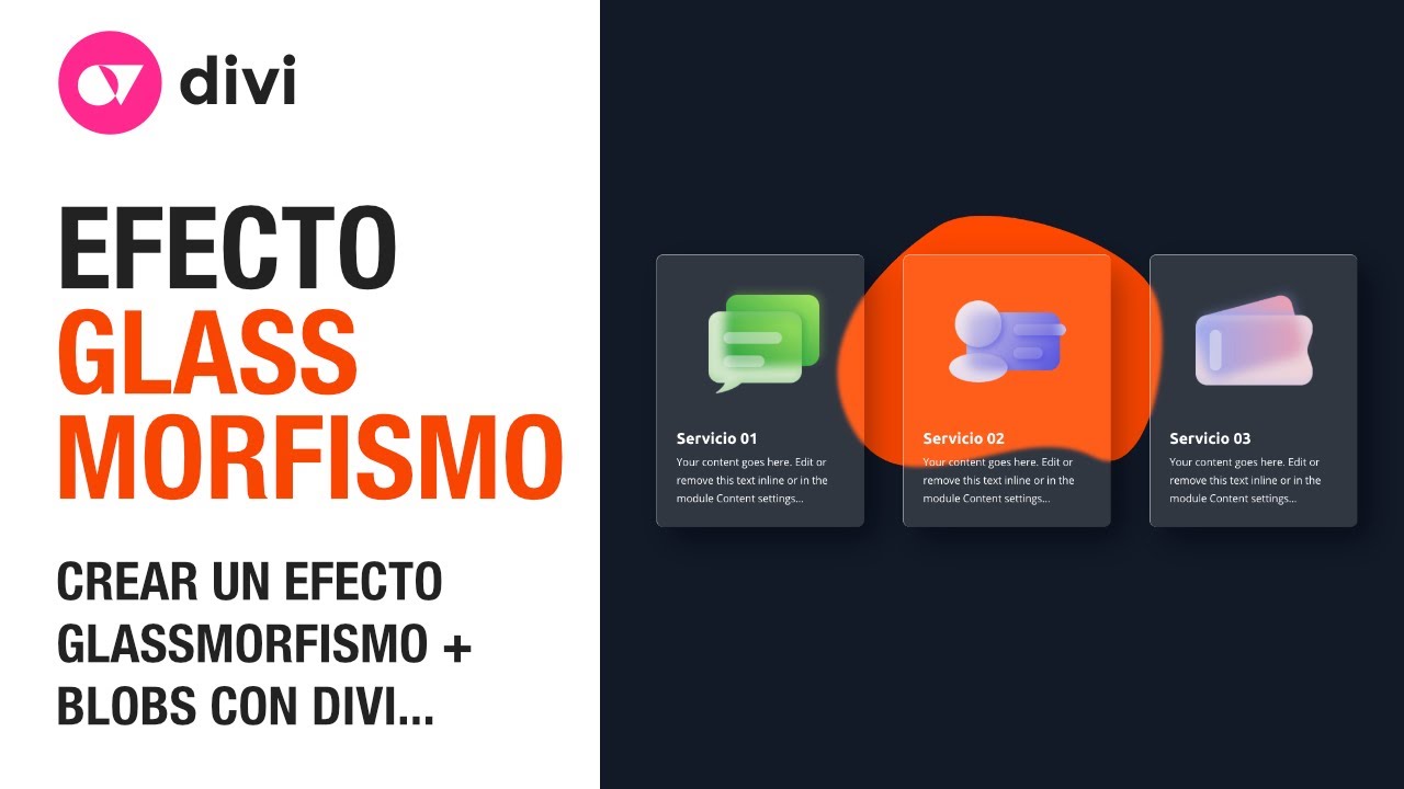 Cómo crear un increíble efecto de glassmorfismo (glass morphism + moving shapes) con divi