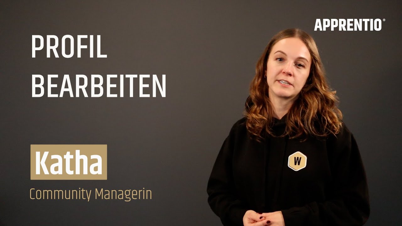 APPRENTIO Community - Wie lege ich ein Profil an?